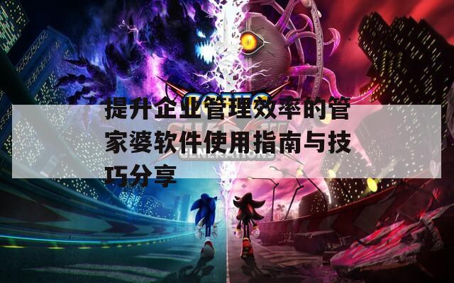 提升企業(yè)管理效率的管家婆軟件使用指南與技巧分享