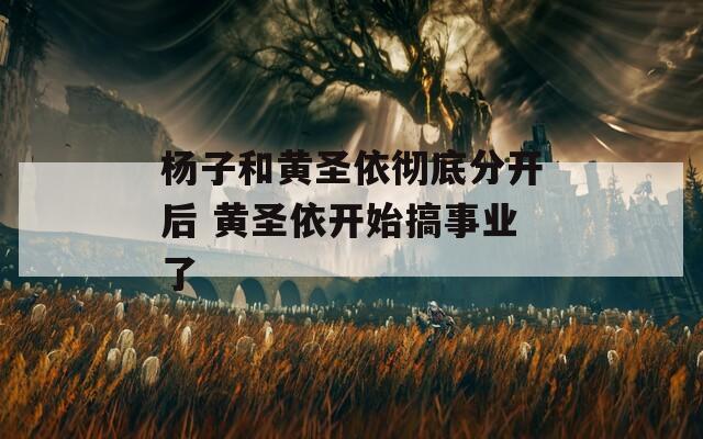 楊子和黃圣依徹底分開后 黃圣依開始搞事業(yè)了