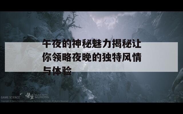 午夜的神秘魅力揭秘讓你領(lǐng)略夜晚的獨特風(fēng)情與體驗