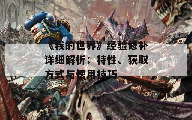 《我的世界》經(jīng)驗(yàn)修補(bǔ)詳細(xì)解析：特性、獲取方式與使用技巧