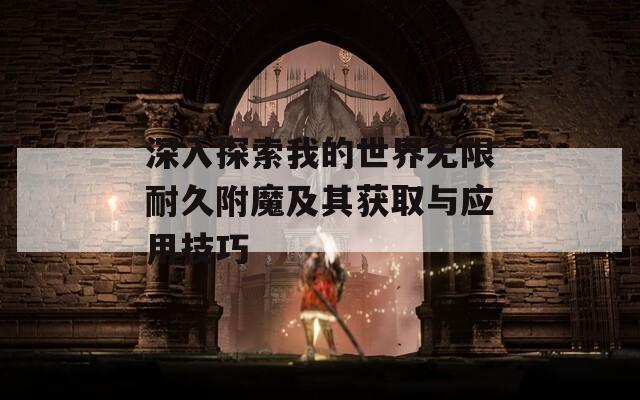 深入探索我的世界無限耐久附魔及其獲取與應(yīng)用技巧