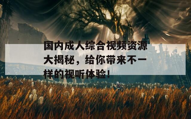 國內(nèi)成人綜合視頻資源大揭秘，給你帶來不一樣的視聽體驗(yàn)！