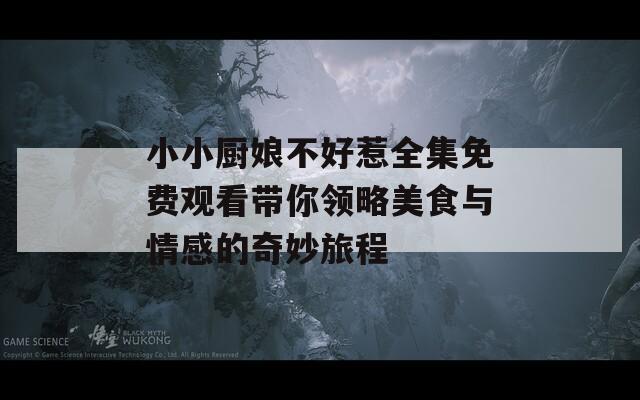 小小廚娘不好惹全集免費(fèi)觀看帶你領(lǐng)略美食與情感的奇妙旅程