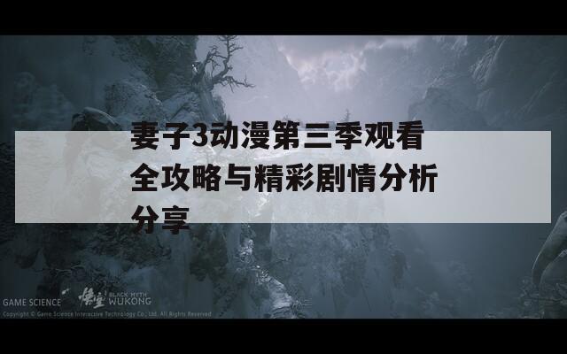 妻子3動(dòng)漫第三季觀看全攻略與精彩劇情分析分享
