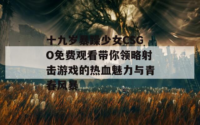 十九歲暴躁少女CSGO免費觀看帶你領略射擊游戲的熱血魅力與青春風暴
