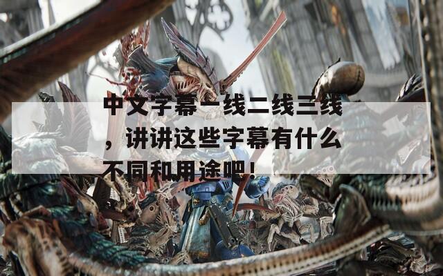中文字幕一線二線三線，講講這些字幕有什么不同和用途吧！