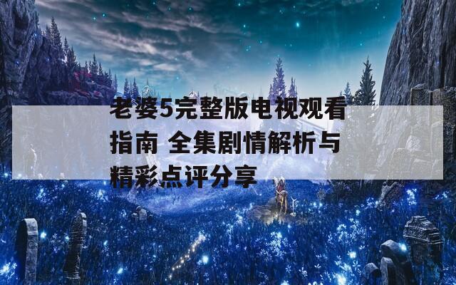 老婆5完整版電視觀看指南 全集劇情解析與精彩點評分享