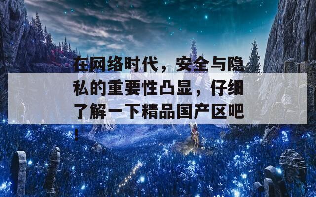 在網(wǎng)絡(luò)時(shí)代，安全與隱私的重要性凸顯，仔細(xì)了解一下精品國(guó)產(chǎn)區(qū)吧！