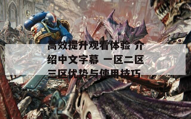 高效提升觀看體驗 介紹中文字幕 一區(qū)二區(qū)三區(qū)優(yōu)勢與使用技巧