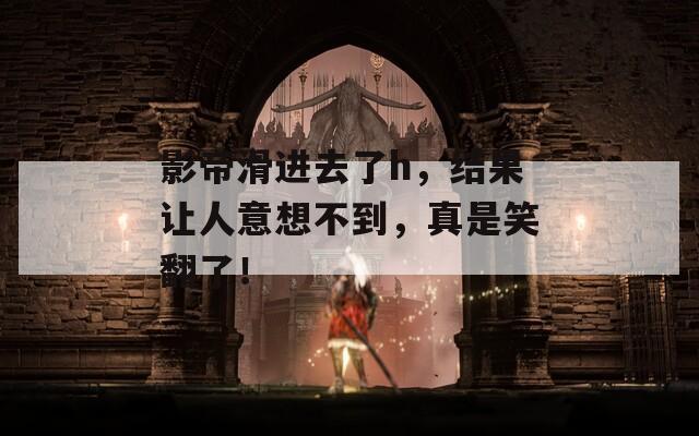 影帝滑進(jìn)去了h，結(jié)果讓人意想不到，真是笑翻了！