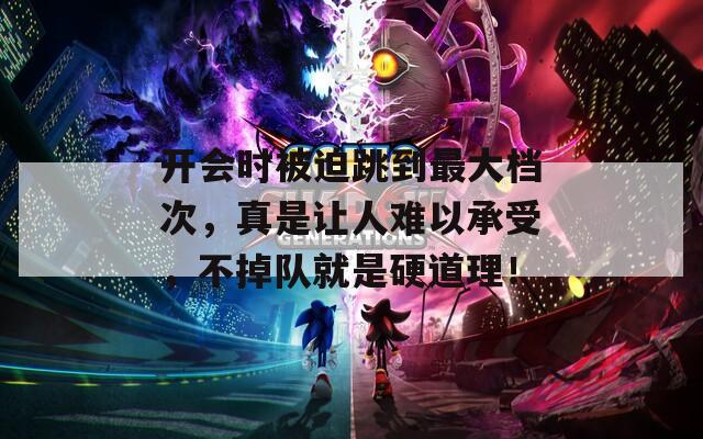 開會時被迫跳到最大檔次，真是讓人難以承受，不掉隊就是硬道理！
