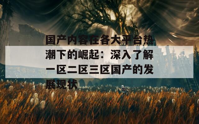 國產(chǎn)內(nèi)容在各大平臺(tái)熱潮下的崛起：深入了解一區(qū)二區(qū)三區(qū)國產(chǎn)的發(fā)展現(xiàn)狀