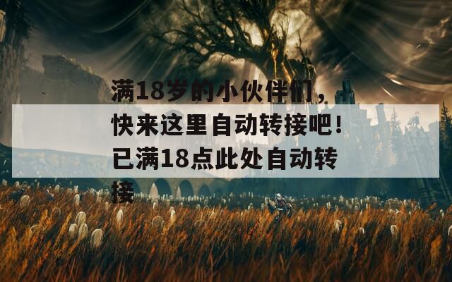 滿18歲的小伙伴們，快來這里自動轉接吧！已滿18點此處自動轉接