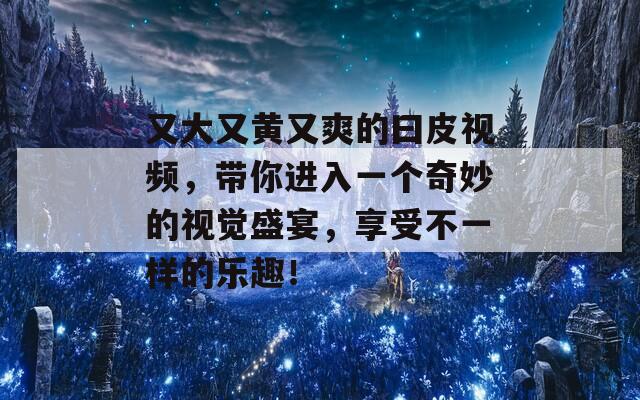 又大又黃又爽的曰皮視頻，帶你進(jìn)入一個(gè)奇妙的視覺盛宴，享受不一樣的樂趣！