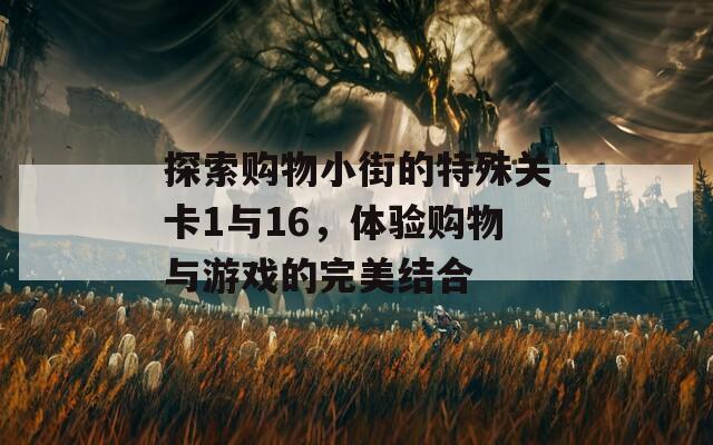 探索購(gòu)物小街的特殊關(guān)卡1與16，體驗(yàn)購(gòu)物與游戲的完美結(jié)合