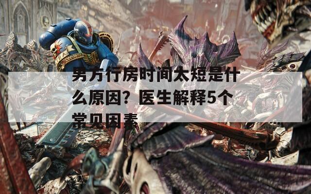 男方行房時(shí)間太短是什么原因？醫(yī)生解釋5個(gè)常見(jiàn)因素