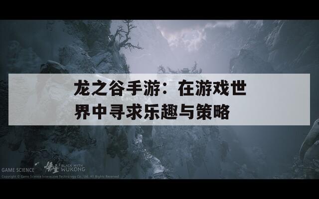 龍之谷手游：在游戲世界中尋求樂趣與策略