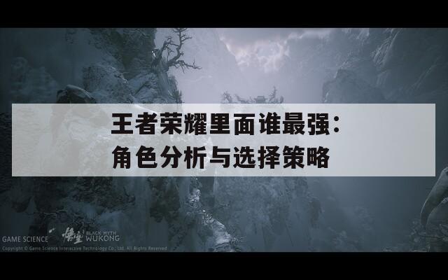 王者榮耀里面誰(shuí)最強(qiáng)：角色分析與選擇策略