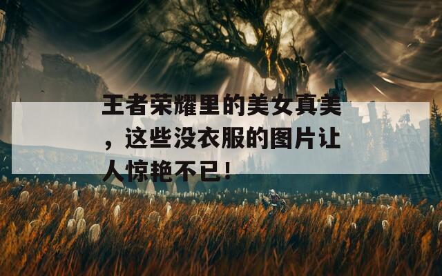 王者榮耀里的美女真美，這些沒衣服的圖片讓人驚艷不已！