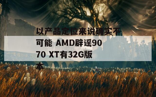 以產(chǎn)品定位來說確實不可能 AMD辟謠9070 XT有32G版本