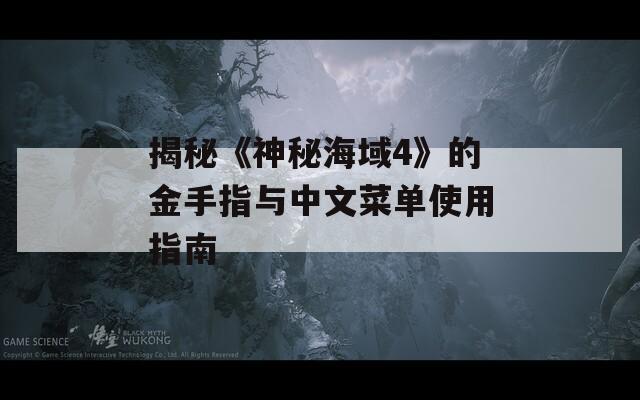揭秘《神秘海域4》的金手指與中文菜單使用指南