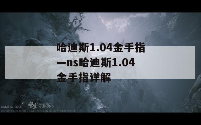 哈迪斯1.04金手指—ns哈迪斯1.04金手指詳解
