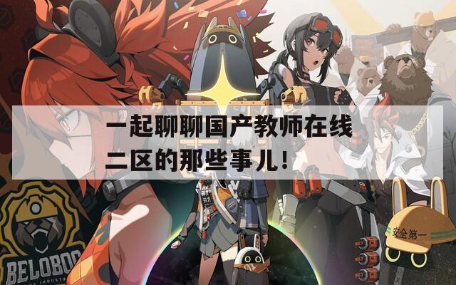 一起聊聊國(guó)產(chǎn)教師在線二區(qū)的那些事兒！