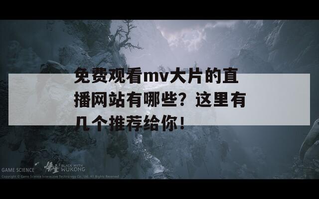 免費(fèi)觀看mv大片的直播網(wǎng)站有哪些？這里有幾個(gè)推薦給你！