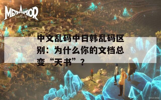 中文亂碼中日韓亂碼區(qū)別：為什么你的文檔總變“天書(shū)”？