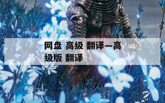 網(wǎng)盤 高級(jí) 翻譯—高級(jí)版 翻譯