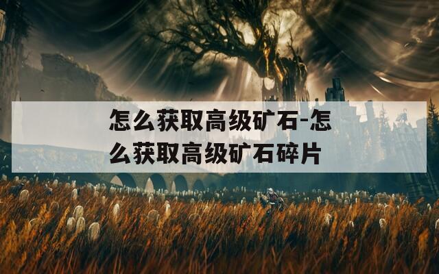 怎么獲取高級礦石-怎么獲取高級礦石碎片