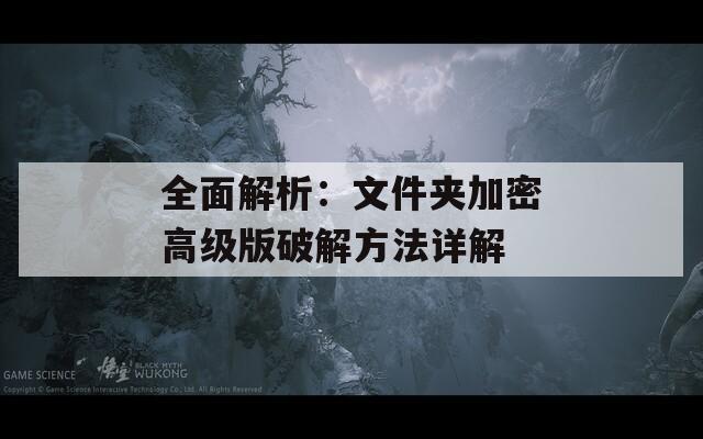 全面解析：文件夾加密高級版破解方法詳解