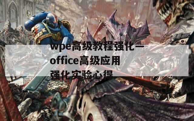 wpe高級教程強(qiáng)化—office高級應(yīng)用強(qiáng)化實(shí)驗(yàn)心得
