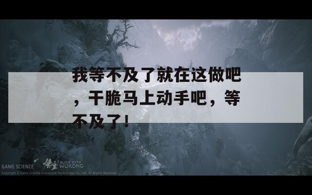 我等不及了就在這做吧，干脆馬上動手吧，等不及了！