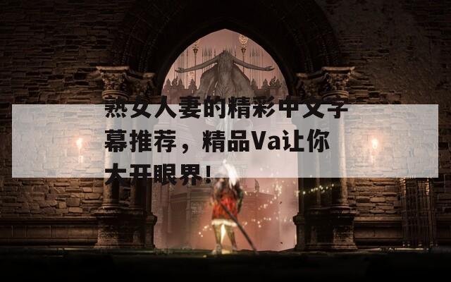 熟女人妻的精彩中文字幕推薦，精品Va讓你大開(kāi)眼界！