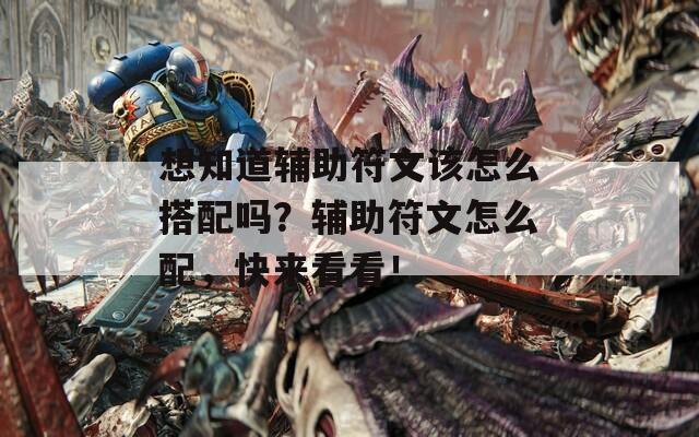 想知道輔助符文該怎么搭配嗎？輔助符文怎么配，快來看看！