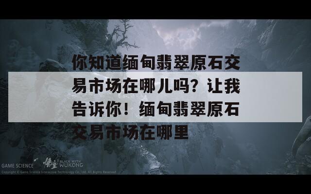 你知道緬甸翡翠原石交易市場在哪兒嗎？讓我告訴你！緬甸翡翠原石交易市場在哪里