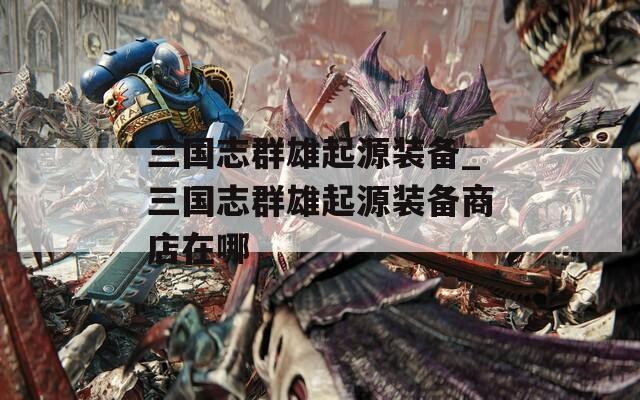 三國志群雄起源裝備_三國志群雄起源裝備商店在哪