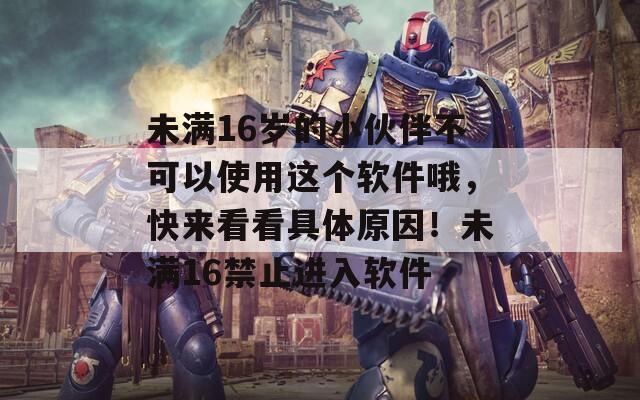未滿16歲的小伙伴不可以使用這個軟件哦，快來看看具體原因！未滿16禁止進入軟件
