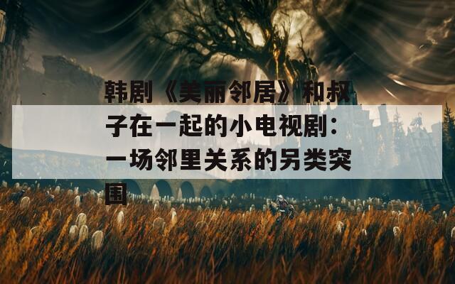 韓劇《美麗鄰居》和叔子在一起的小電視?。阂粓鲟徖镪P(guān)系的另類突圍