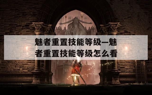 魅者重置技能等級(jí)—魅者重置技能等級(jí)怎么看