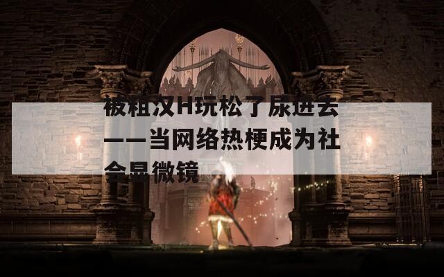 被粗漢H玩松了尿進去——當網(wǎng)絡(luò)熱梗成為社會顯微鏡