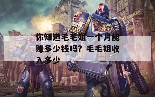 你知道毛毛姐一個(gè)月能賺多少錢嗎？毛毛姐收入多少