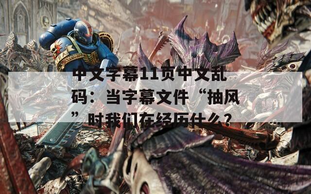 中文字幕11頁中文亂碼：當字幕文件“抽風”時我們在經歷什么？