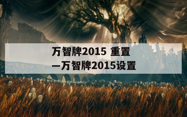 萬智牌2015 重置—萬智牌2015設置