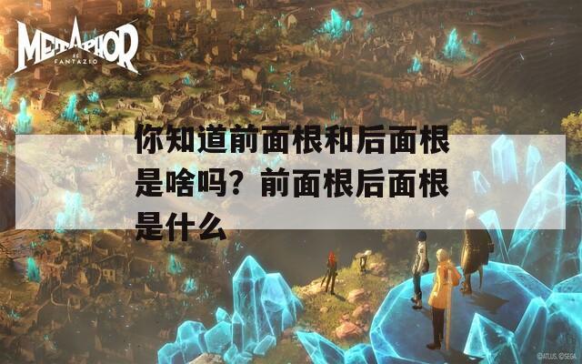 你知道前面根和后面根是啥嗎？前面根后面根是什么