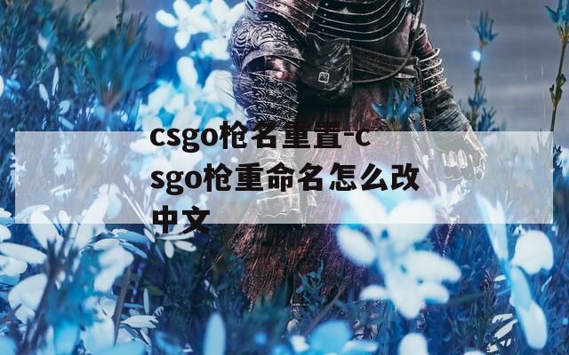 csgo槍名重置-csgo槍重命名怎么改中文