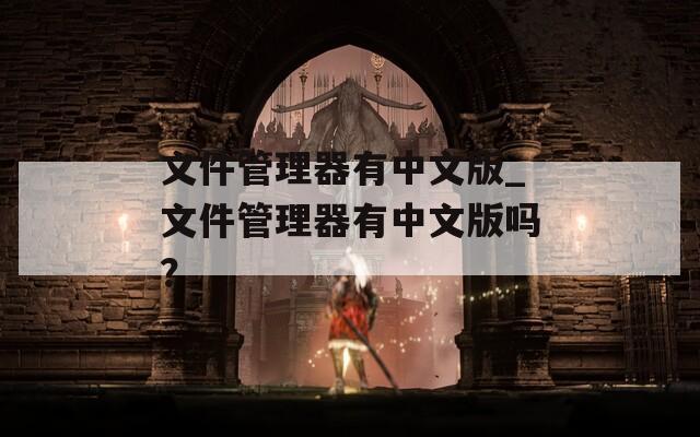 文件管理器有中文版_文件管理器有中文版嗎？