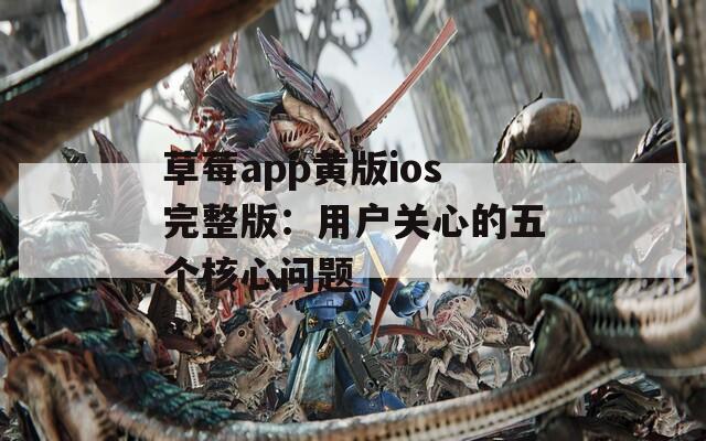 草莓app黃版ios完整版：用戶關心的五個核心問題