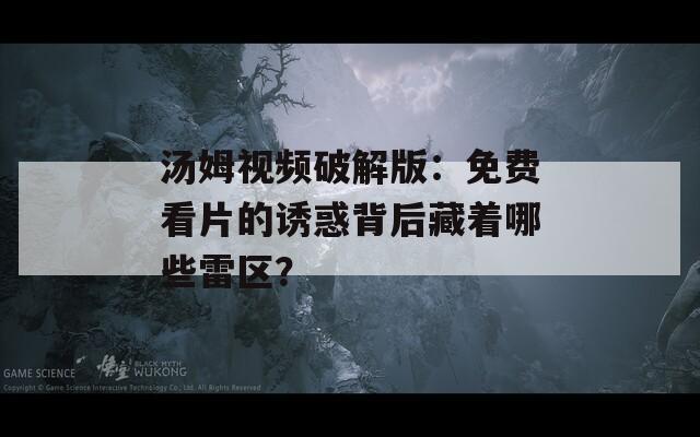 湯姆視頻破解版：免費看片的誘惑背后藏著哪些雷區(qū)？